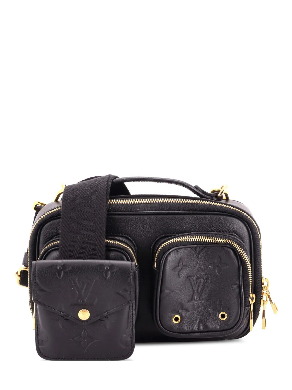 Louis Vuitton Pre-Owned Utility Umhängetasche mit Monogramm-Prägung - Schwarz