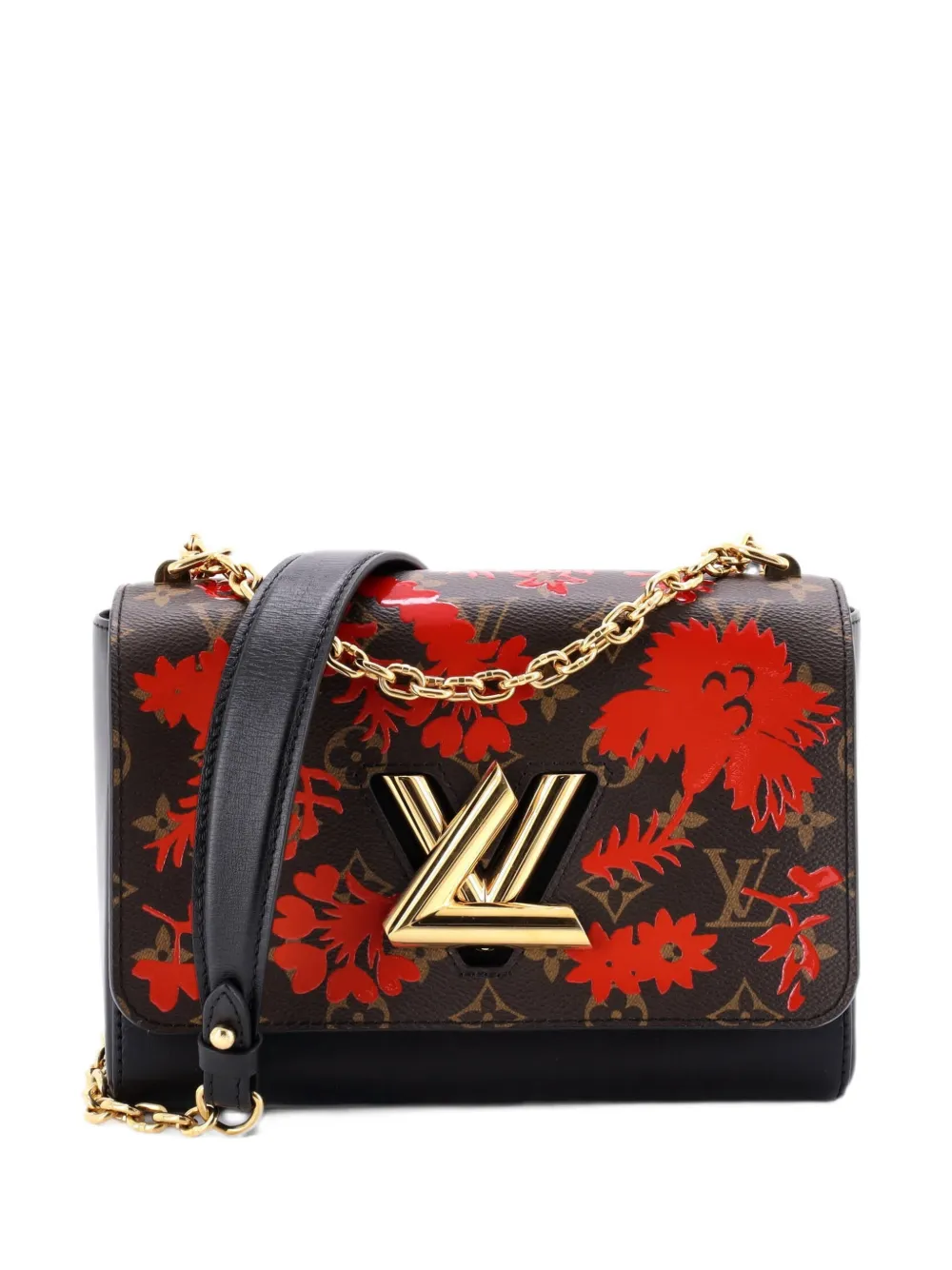 Louis Vuitton Pre-Owned Borsa a spalla Twist MM Limited Edition Blossom in tela Blossom Monogram - Nero