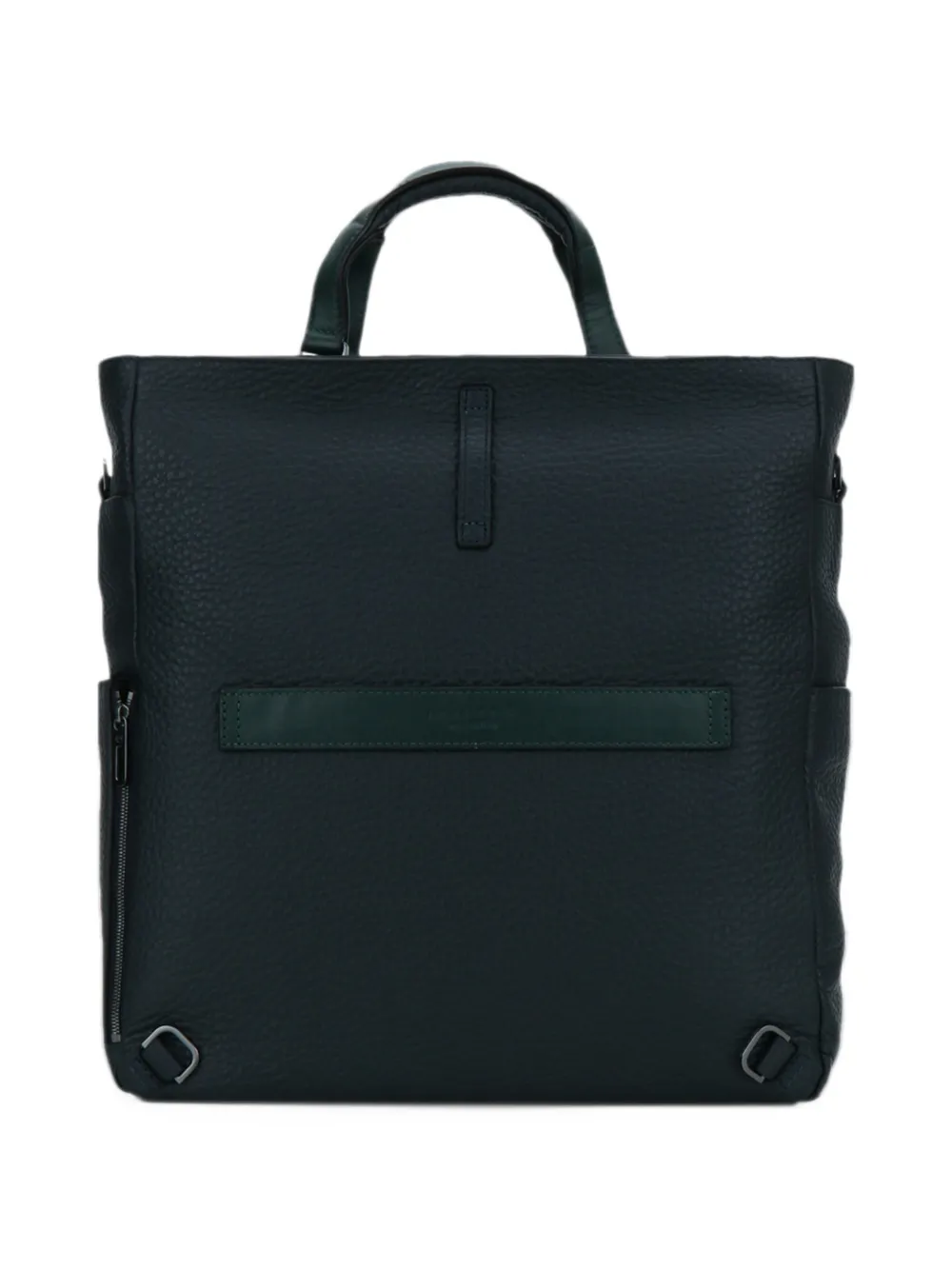 PIQUADRO buckle-fastening pebbled-leather tote bag - Bleu PIQUADRO buckle-fastening pebbled-leather tote bag - Bleu