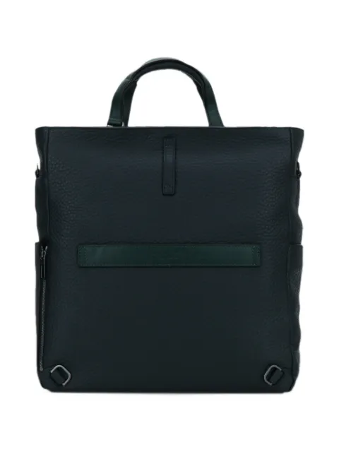 PIQUADRO buckle-fastening pebbled-leather tote bag