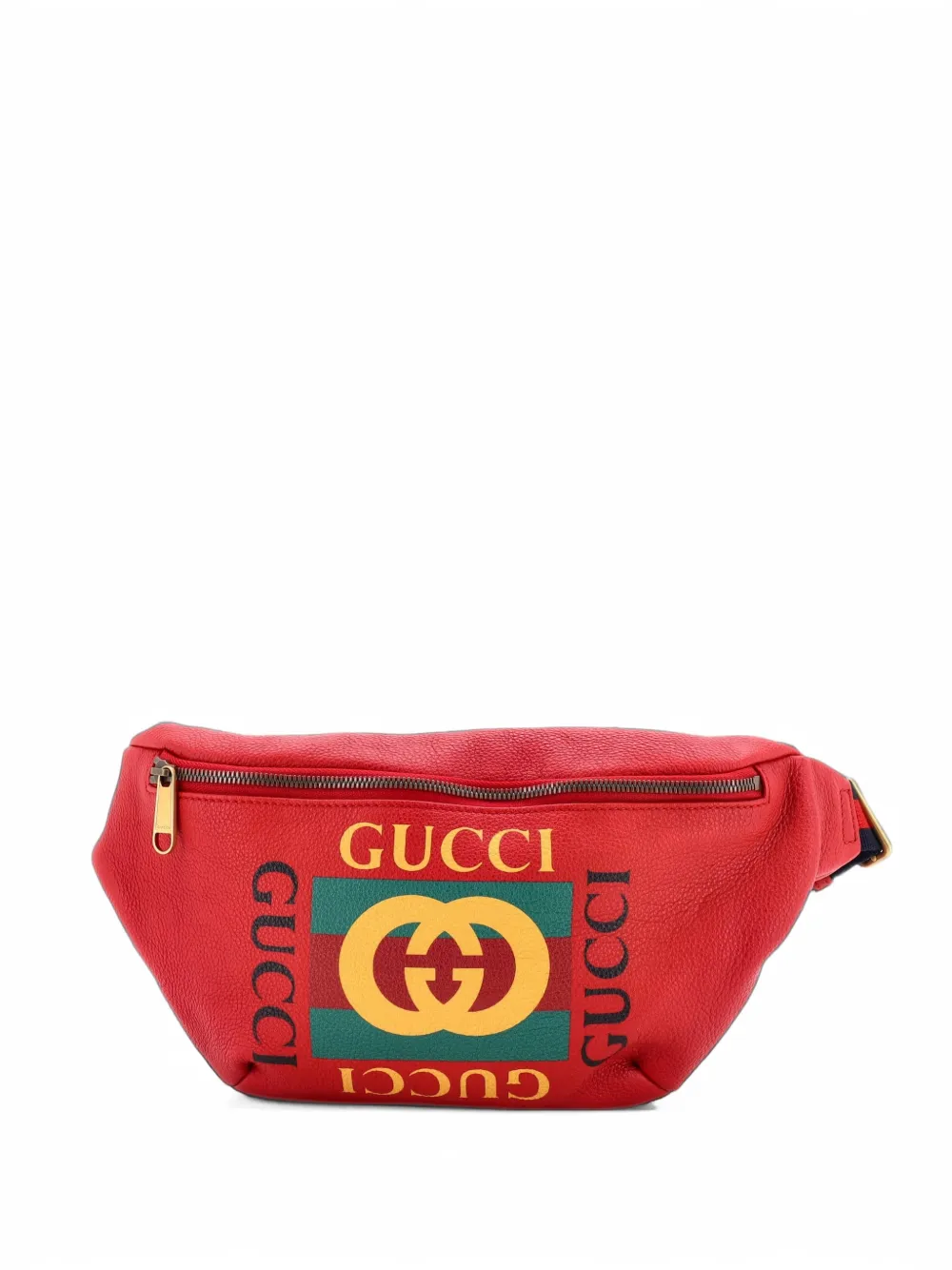 Gucci Pre-Owned Marsupio medio in pelle con stampa logo - Rosso