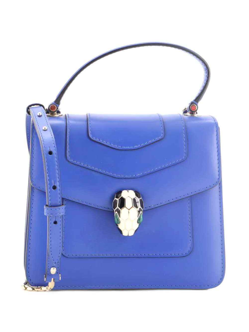 Bvlgari Pre-Owned Borsa a tracolla Serpenti Forever piccola in pelle con manico - Blu