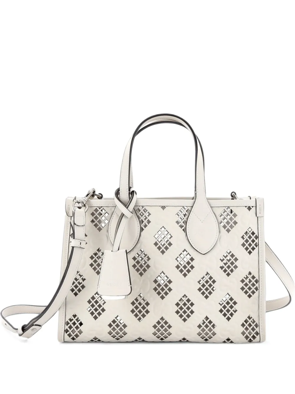 Gucci Pre-Owned Borsa tote GG piccola in pelle a taglio laser - Toni neutri