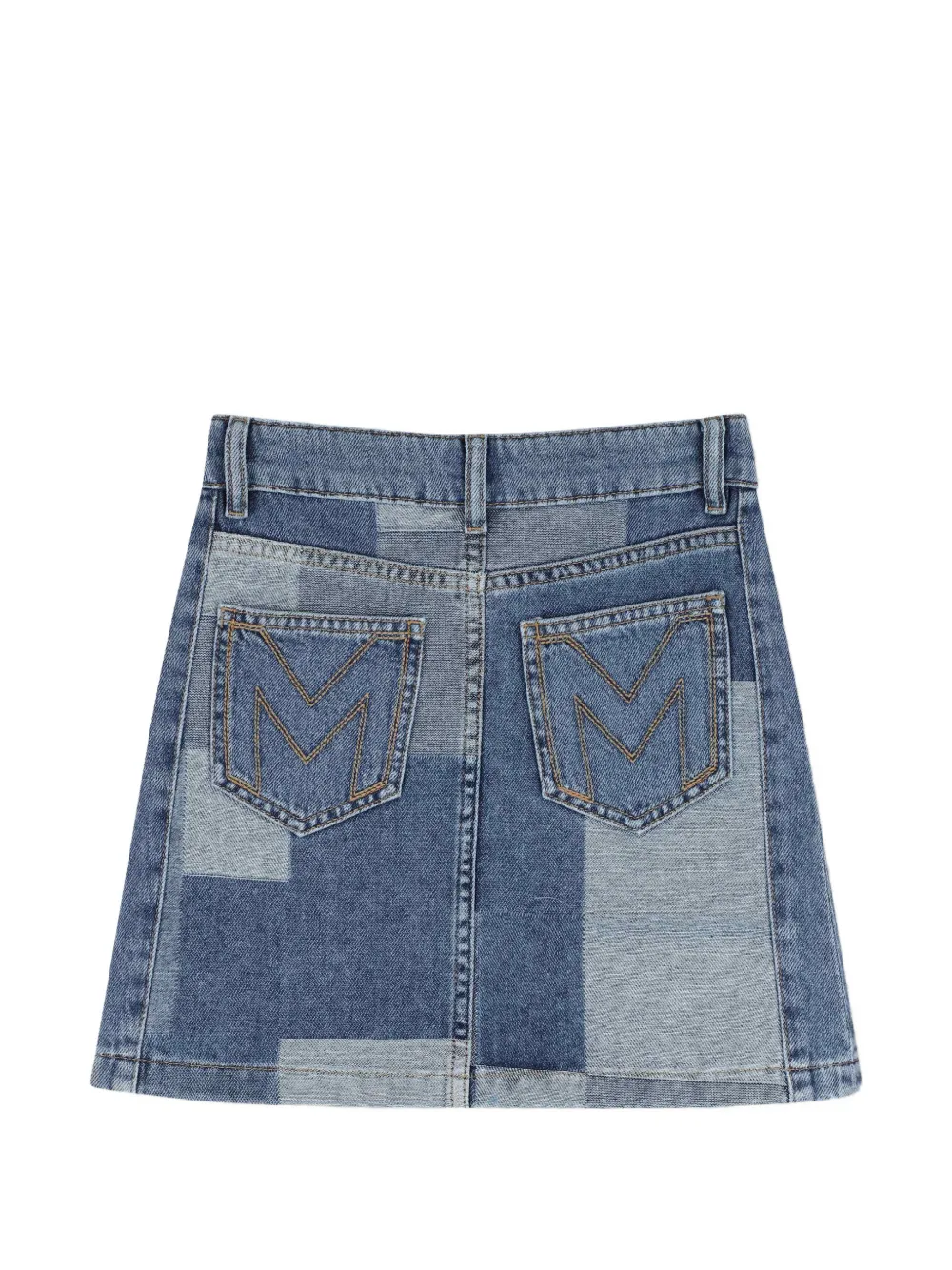 Marc Jacobs Kids patchwork denim mini skirt Blauw