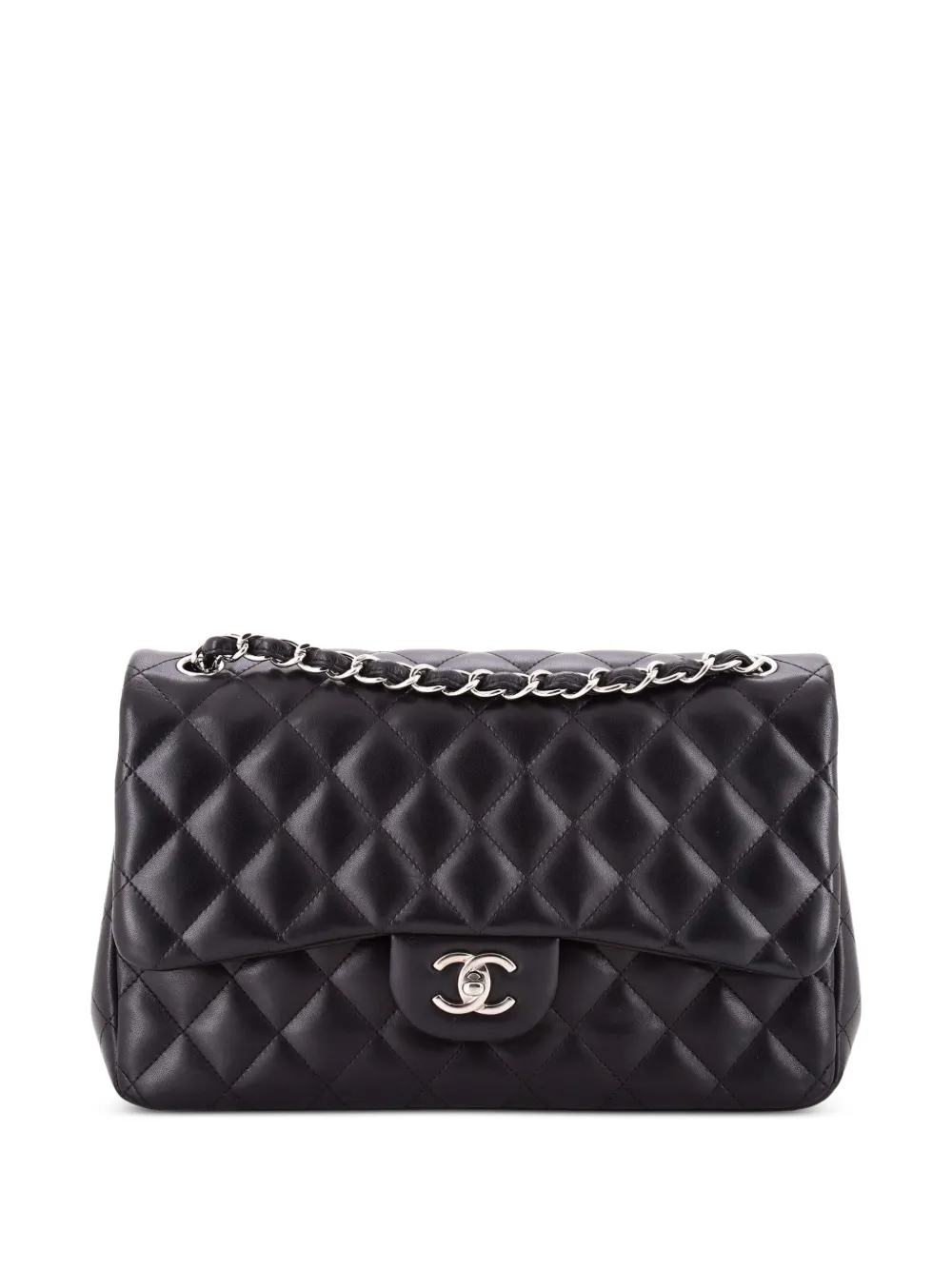 CHANEL Pre-Owned Gesteppte jumbo Classic Schultertasche - Schwarz