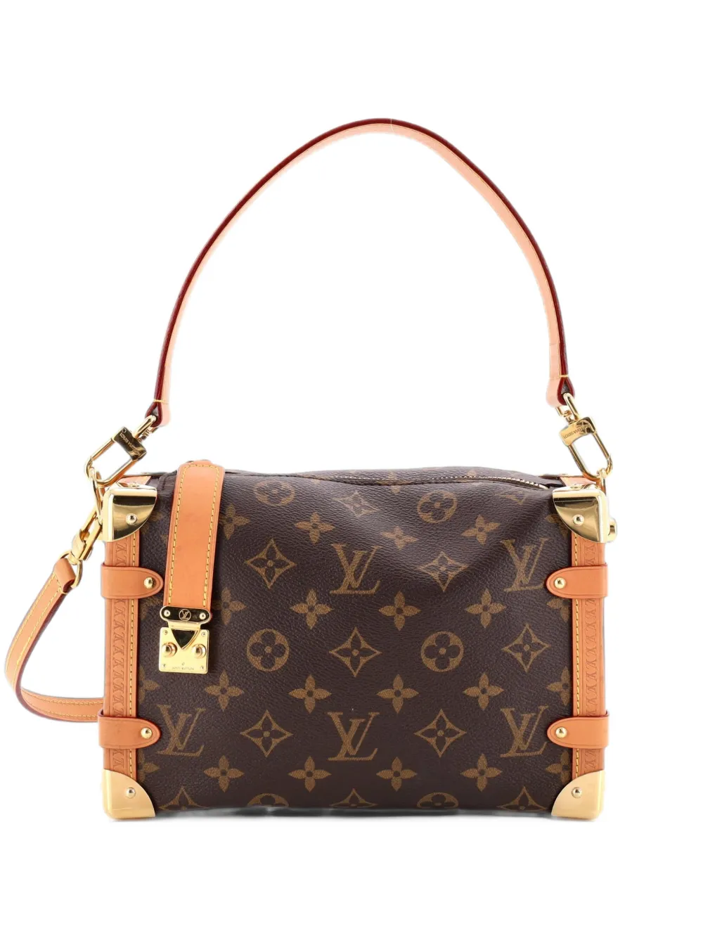Louis Vuitton Pre-Owned Side Trunk Handbag Monogram Canvas MM satchel - Braun