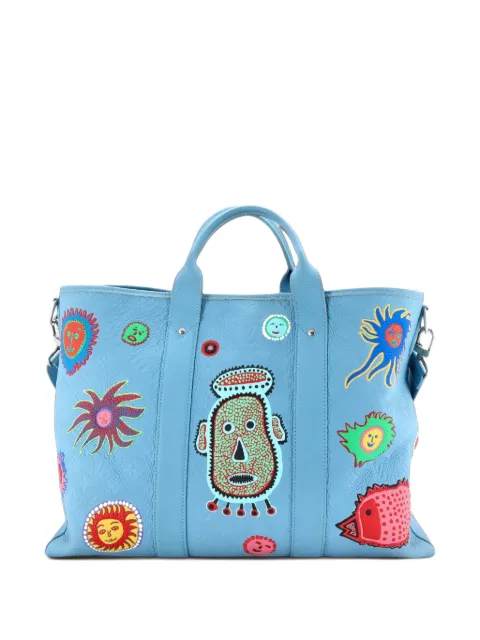 Louis Vuitton Pre-Owned Weekend Yayoi Kusama Faces Monogram Taurillon Leather tote bag