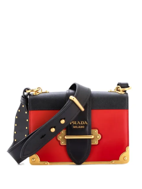 Prada Pre-Owned bolsa crossbody pequeña de piel Saffiano y Cahier