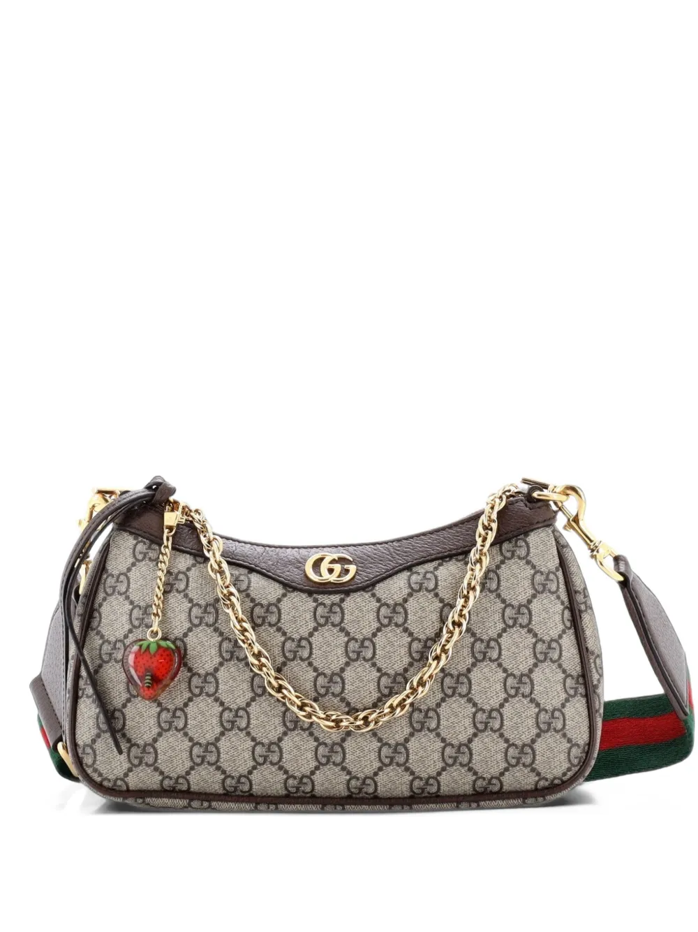 Gucci Pre-Owned Ophidia Charm Shoulder Bag GG Coated Canvas Small crossbody bag - Marrone