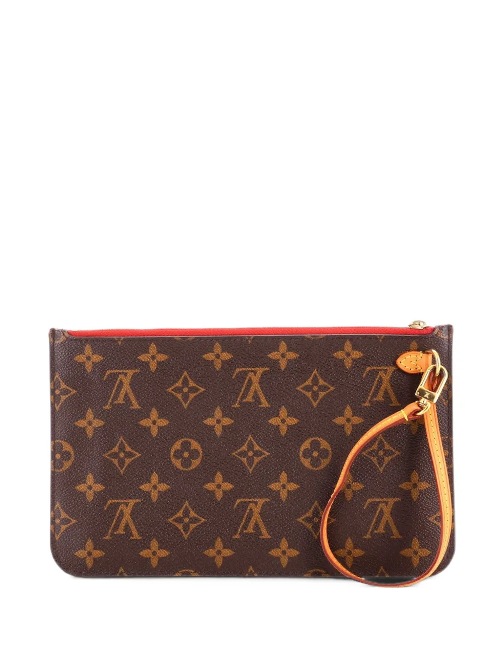 Louis Vuitton Pre-Owned Pouch Neverfull Pochette grande in tela con monogramma - Marrone