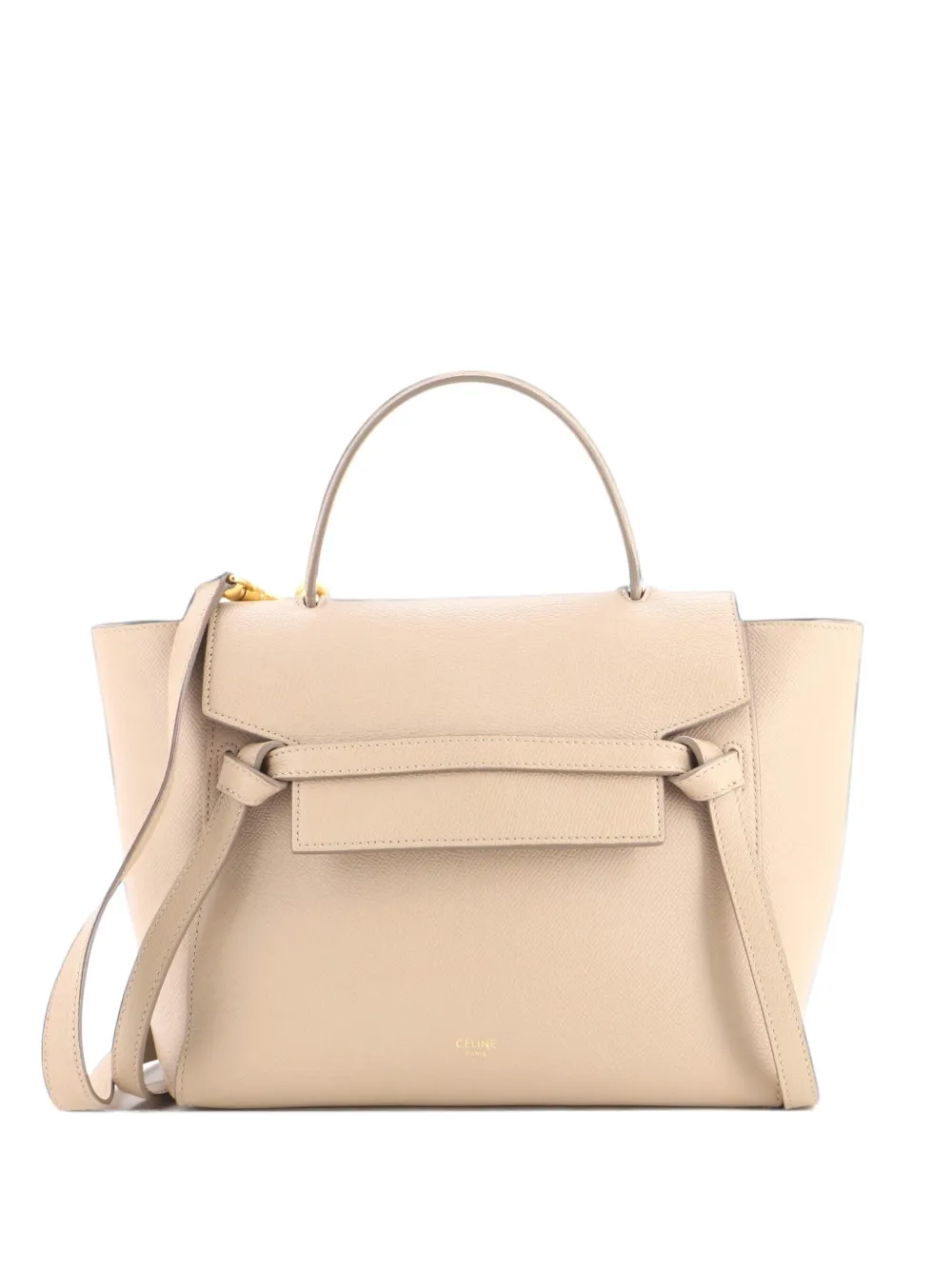 Celine Pre-Owned Belt Bag Textured Leather Micro satchel - Neutrals