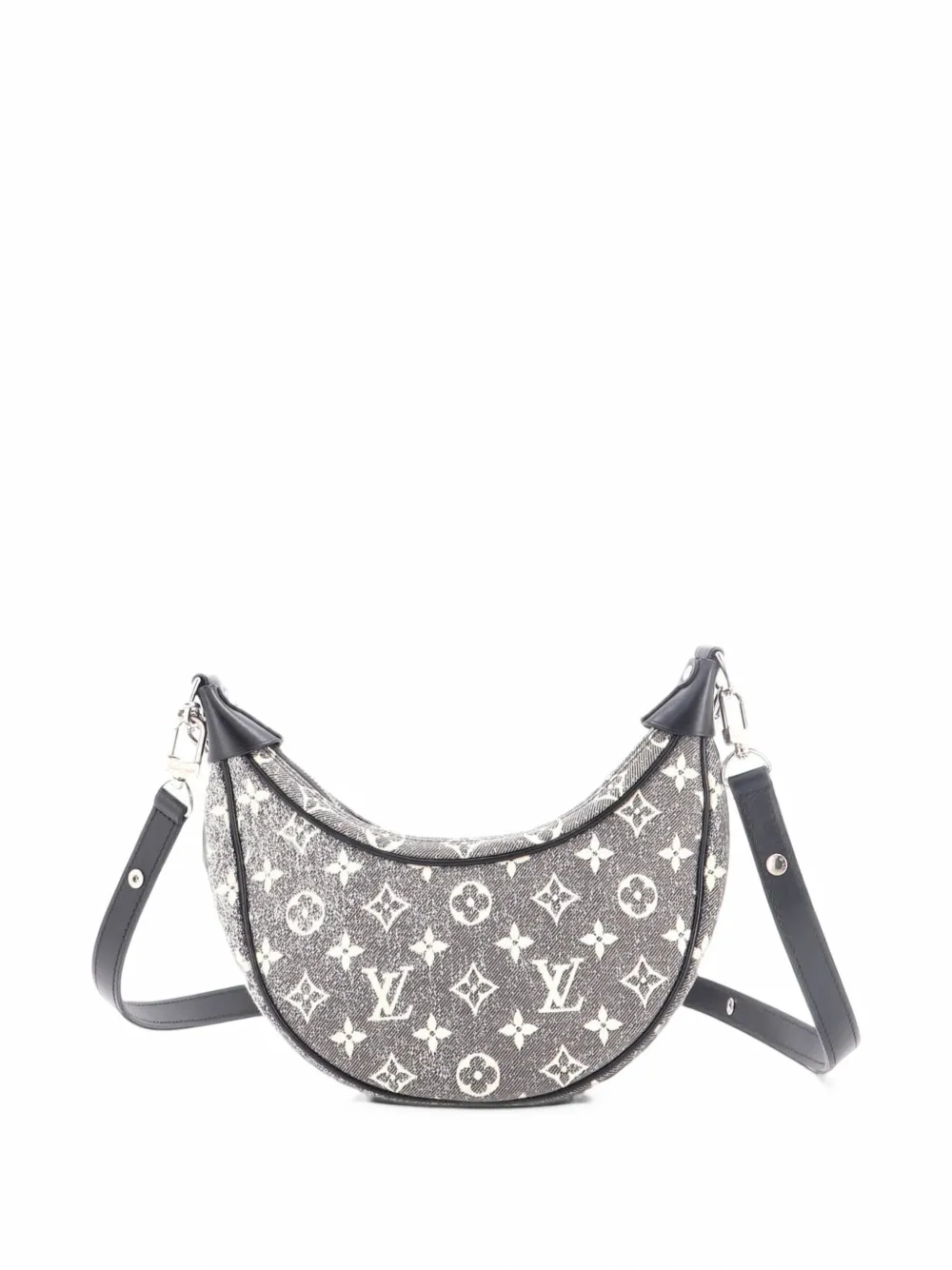 Louis Vuitton Pre-Owned Loop Handbag Monogram Jacquard Denim hobo bag - Black