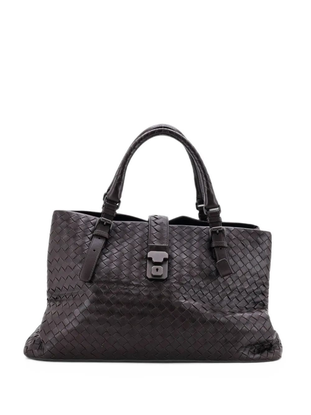 Bottega Veneta Pre-Owned Mittelgroße Roma Intrecciato Nappa Tote Bag - Braun