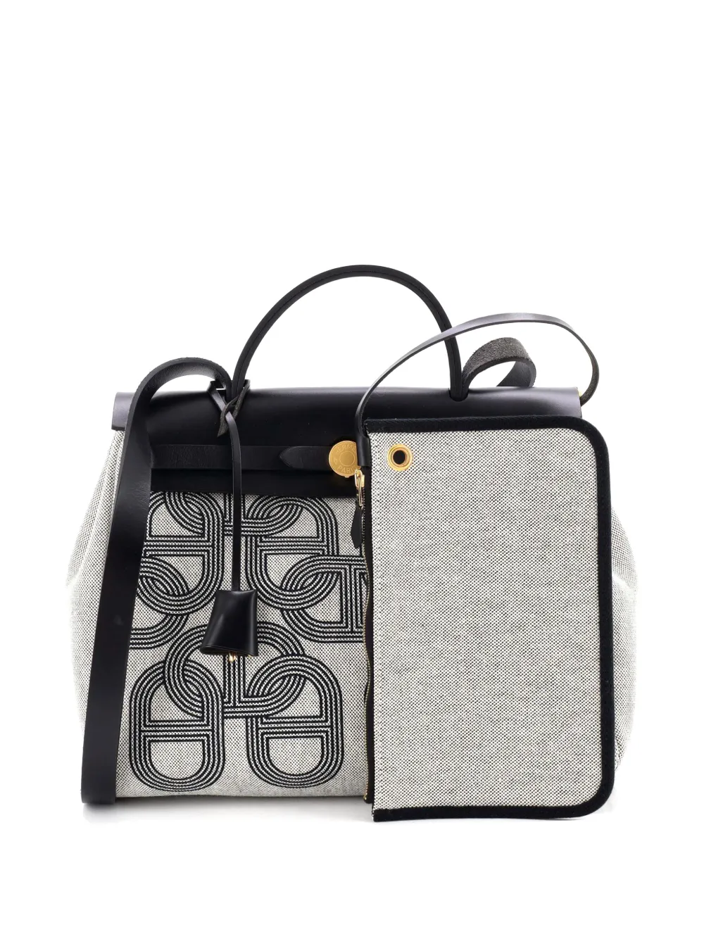 Hermès Pre-Owned Herbag Zip Circuit 24 Satchel-Tasche aus Vache Hunter und Leder 31cm - Schwarz