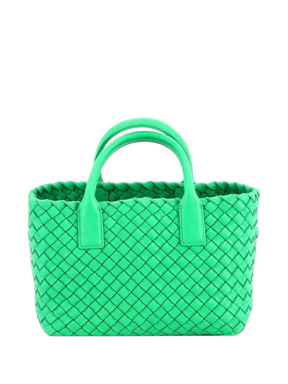 Bottega Veneta Pre-Owned Mini Cabat Intrecciato Tote Bag aus Nappaleder - Grün