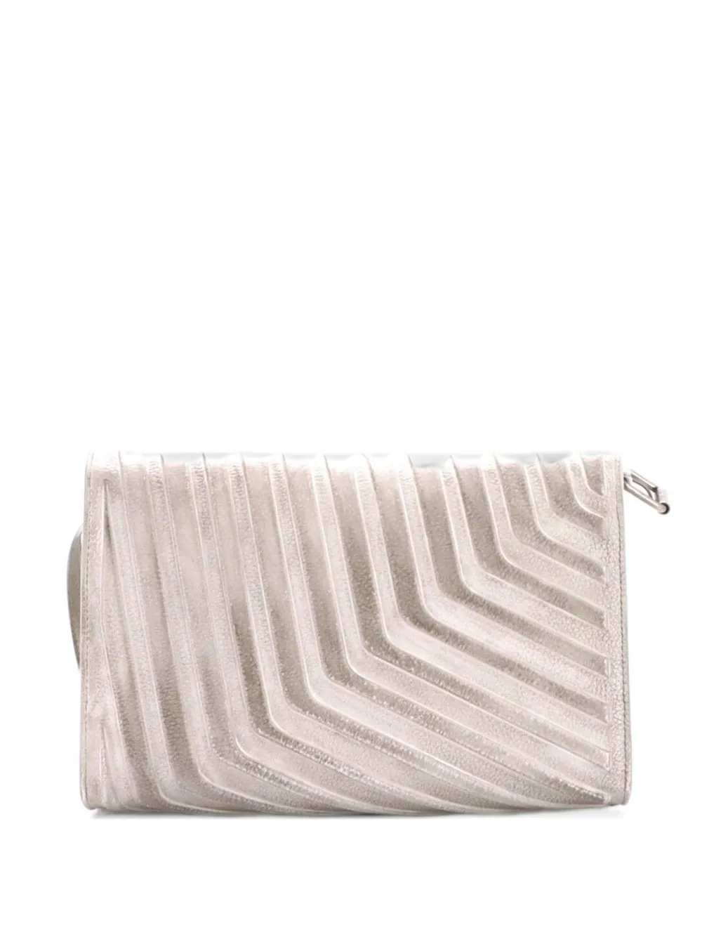 Balenciaga Pre-Owned Car Hybrid Wallet with Strap Distressed Embossed Leather shoulder bag - Weiß