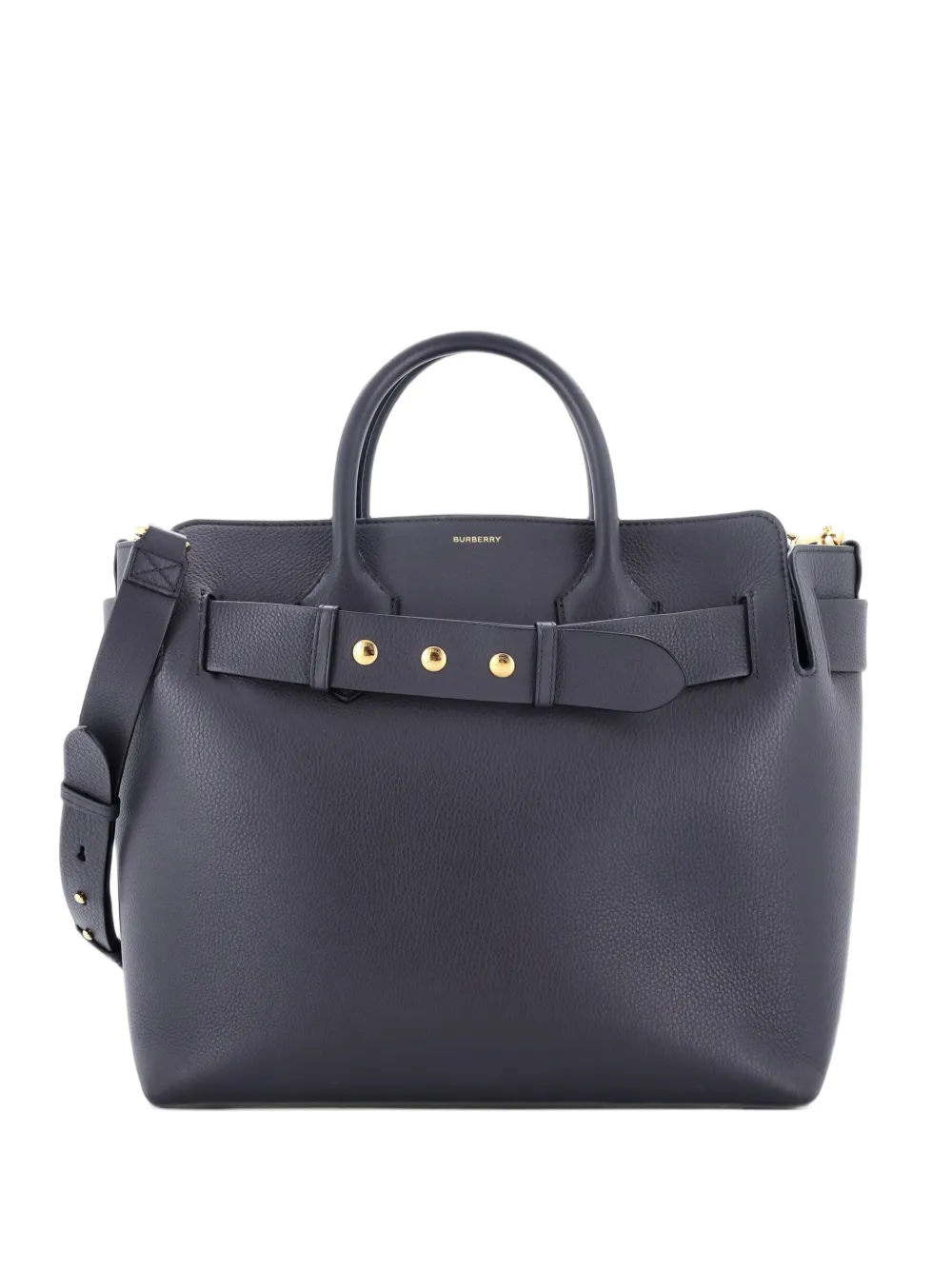 Burberry Pre-Owned Belt Leather Medium tote bag in Grey