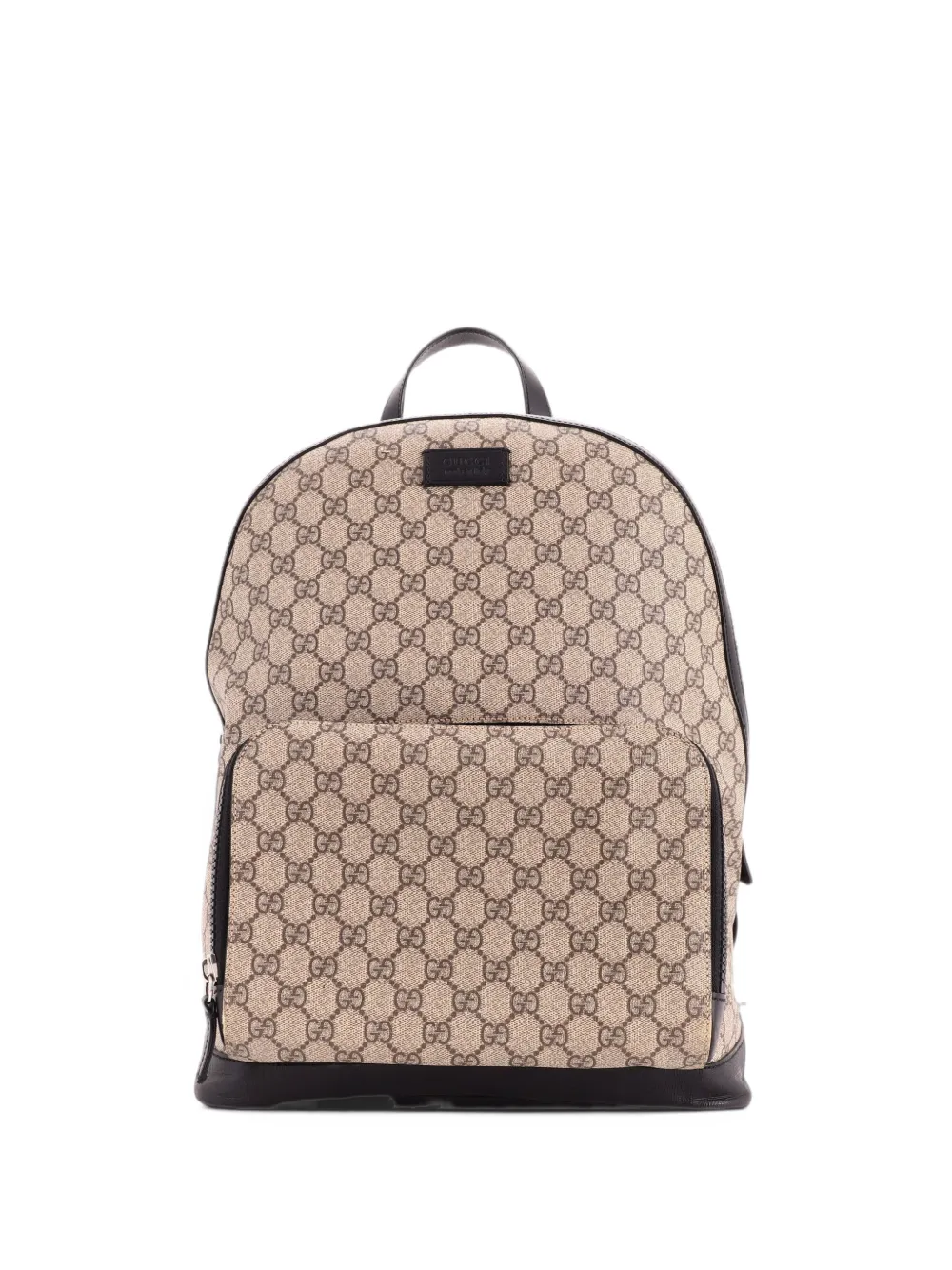 Gucci Pre-Owned Zaino medio in tela cerata GG con zip - Nero