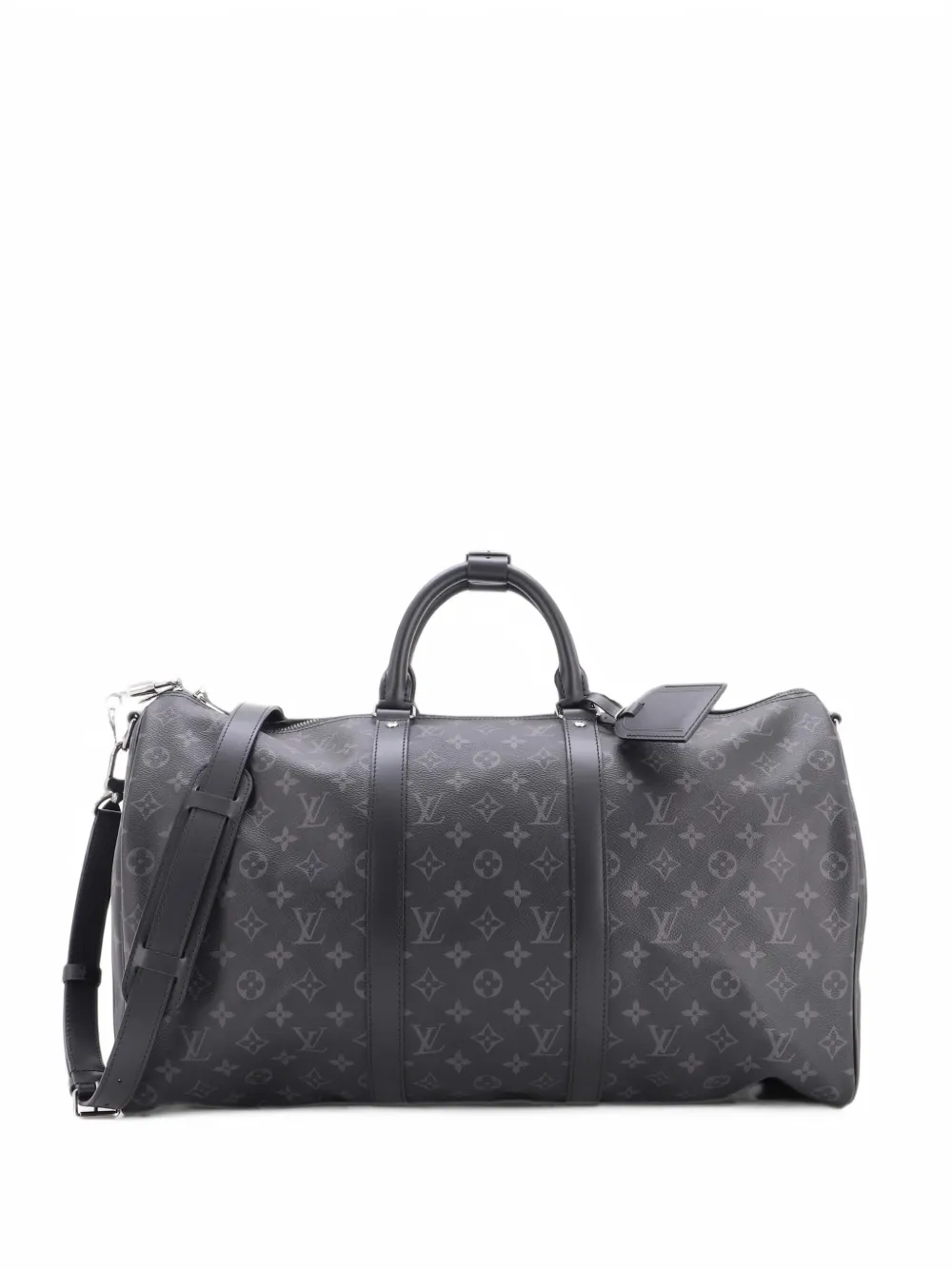Louis Vuitton Pre-Owned Keepall Bandouliere Bag Monogram Eclipse Canvas 50 travel bag - Nero