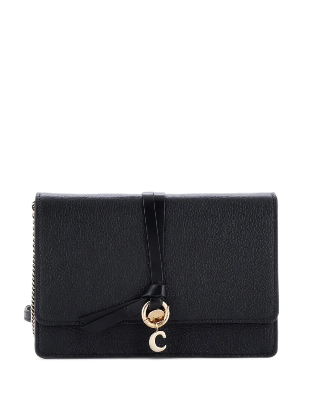Chloé Pre-Owned Alphabet Clutch mit Kettenriemen - Schwarz
