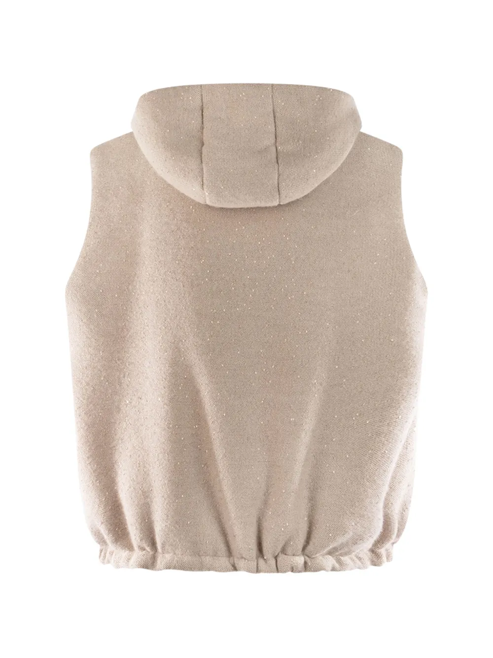 Fabiana Filippi sequin-embellished hooded gilet Beige