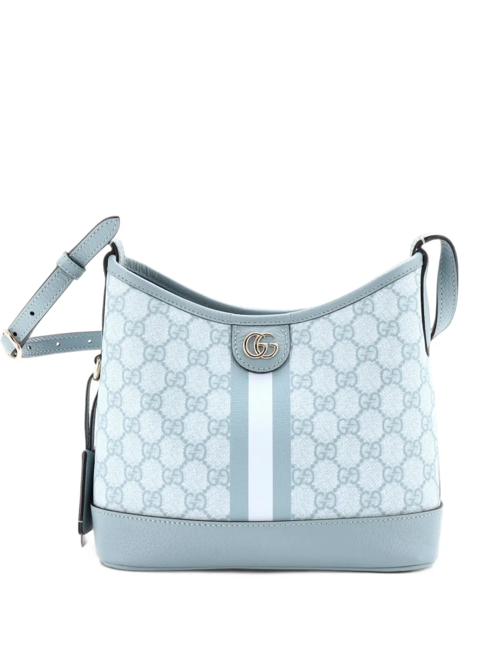 Gucci Pre-Owned Borsa a secchiello Ophidia piccola in tela cerata GG e pelle - Blu