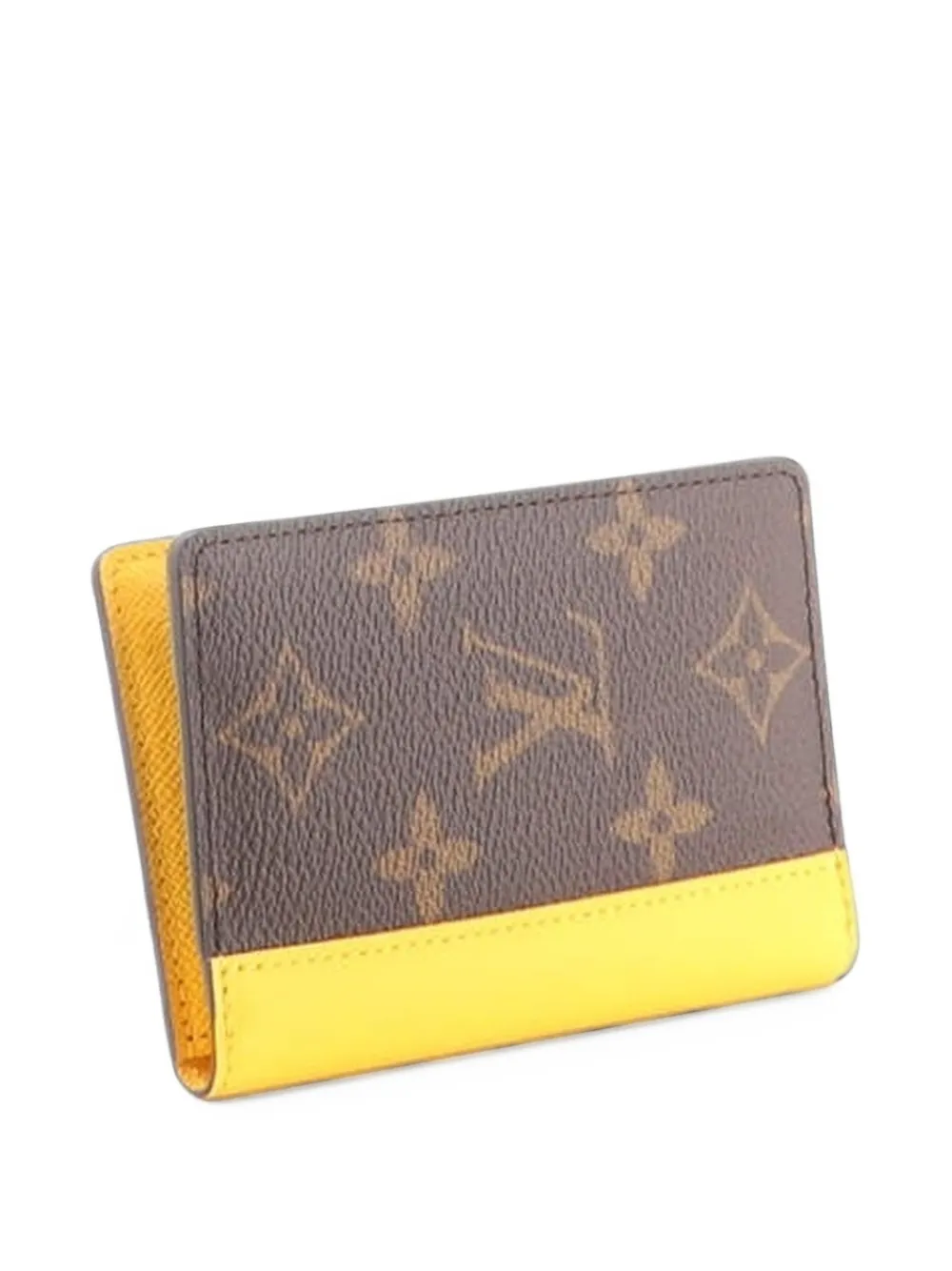 Louis Vuitton Pre-Owned Kleines Pocket Organizer Macassar Portemonnaie aus Canvas mit Monogramm - Gelb
