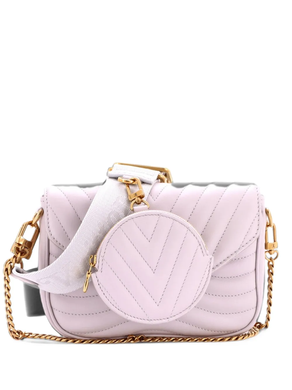 Louis Vuitton Pre-Owned Borsa a tracolla New Wave in pelle trapuntata - Grigio