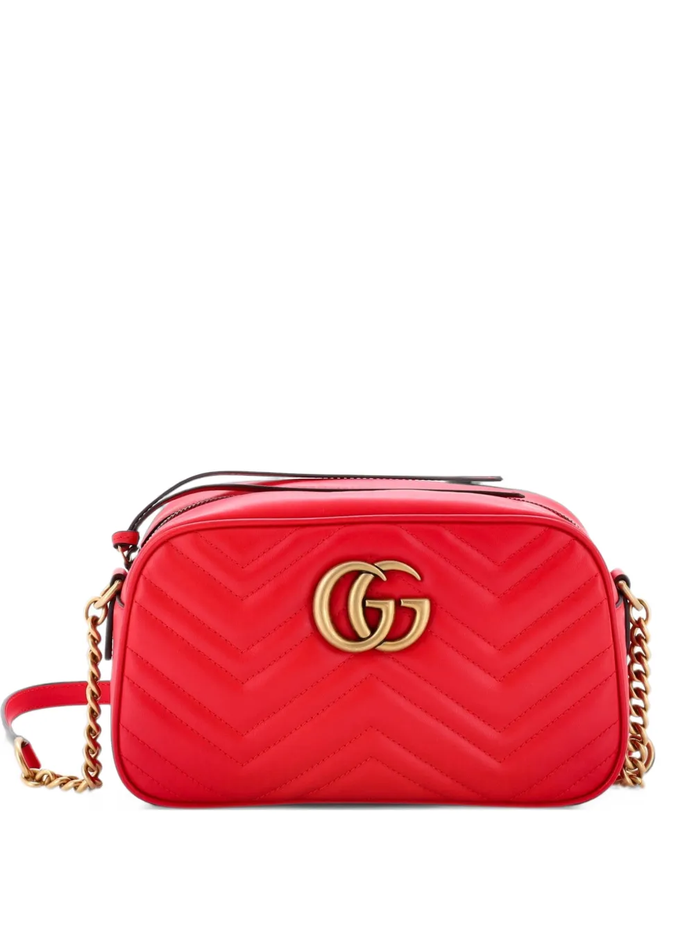 Gucci Pre-Owned GG Marmont Shoulder Bag Matelasse Leather Small crossbody bag - Red