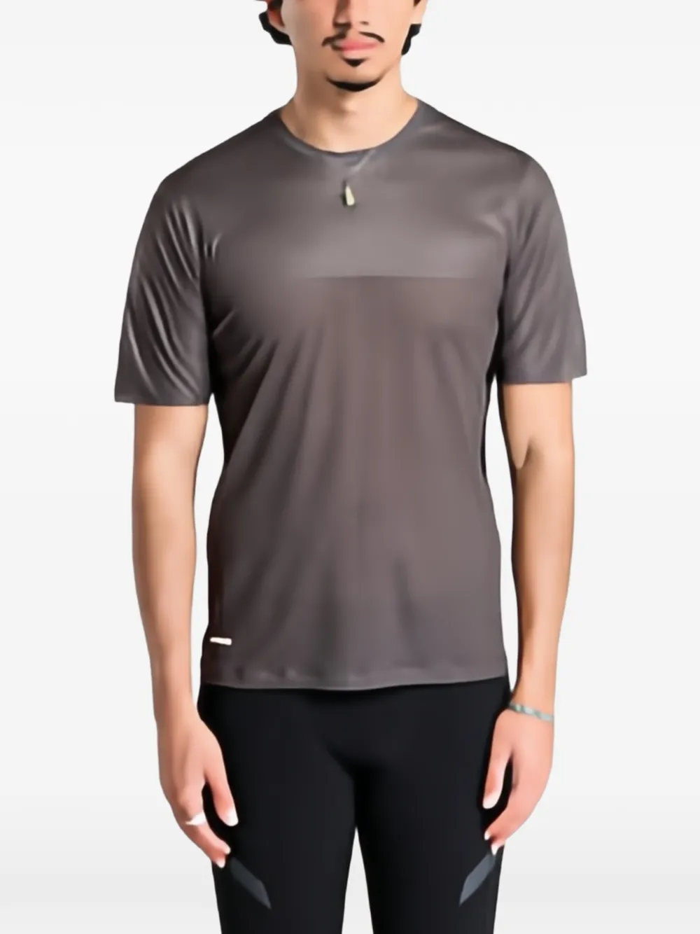 Soar Mesh-panel T-shirt In Grey