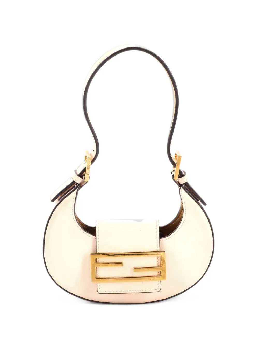 Fendi Pre-Owned Cookie Leather Mini hobo bag - Weiß