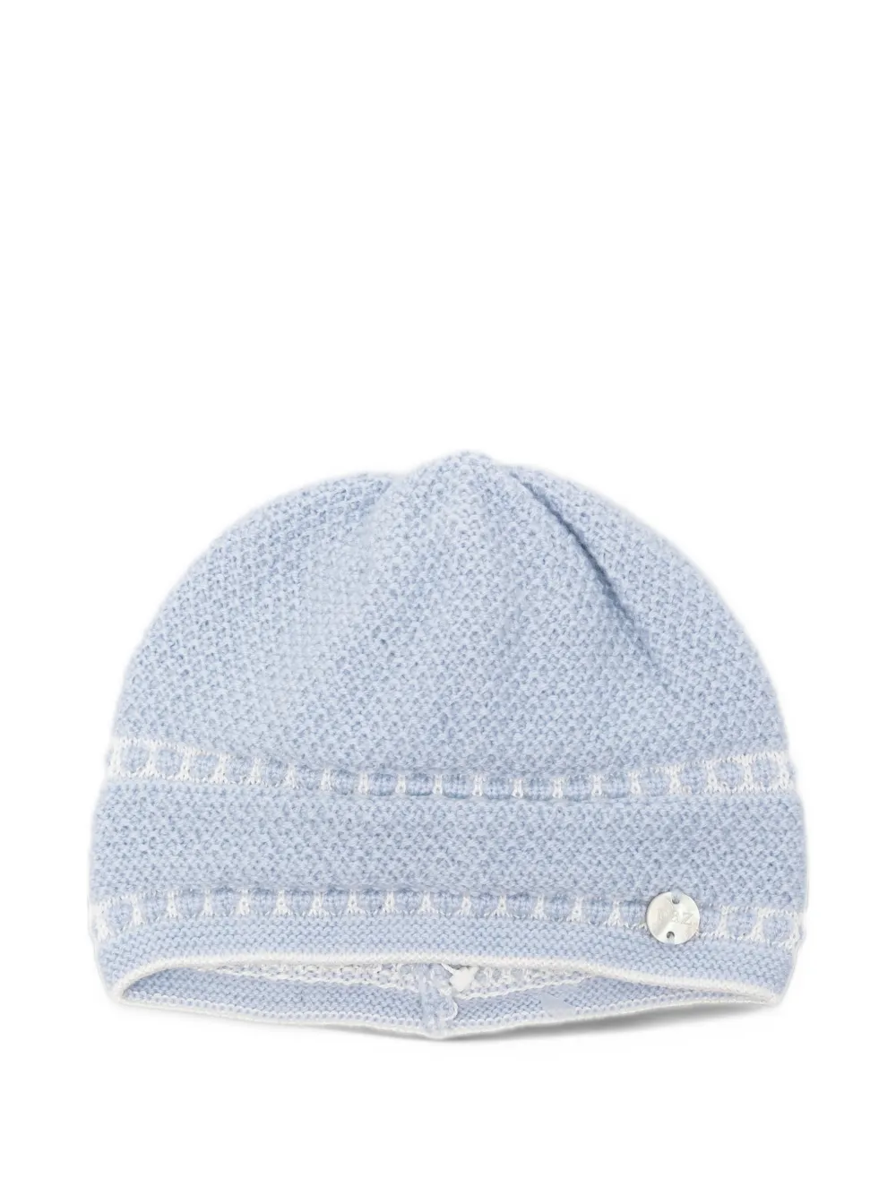 Paz Rodriguez logo-plaque knitted beanie hat - Blu