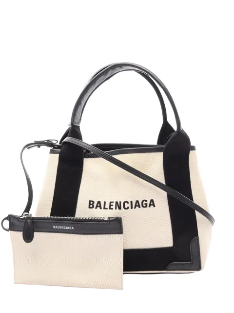 Balenciaga Pre-Owned 2018-2026 Canvas Navy Cabas XS satchel