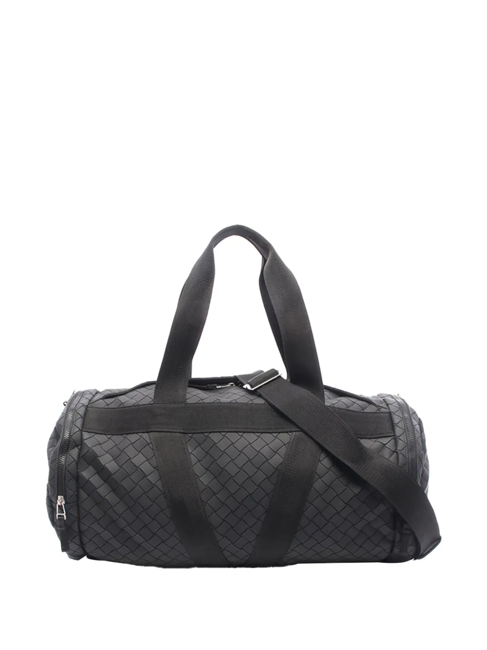 Bottega Veneta Pre-Owned 2000-2026 Rubber Intrecciato satchel - Schwarz