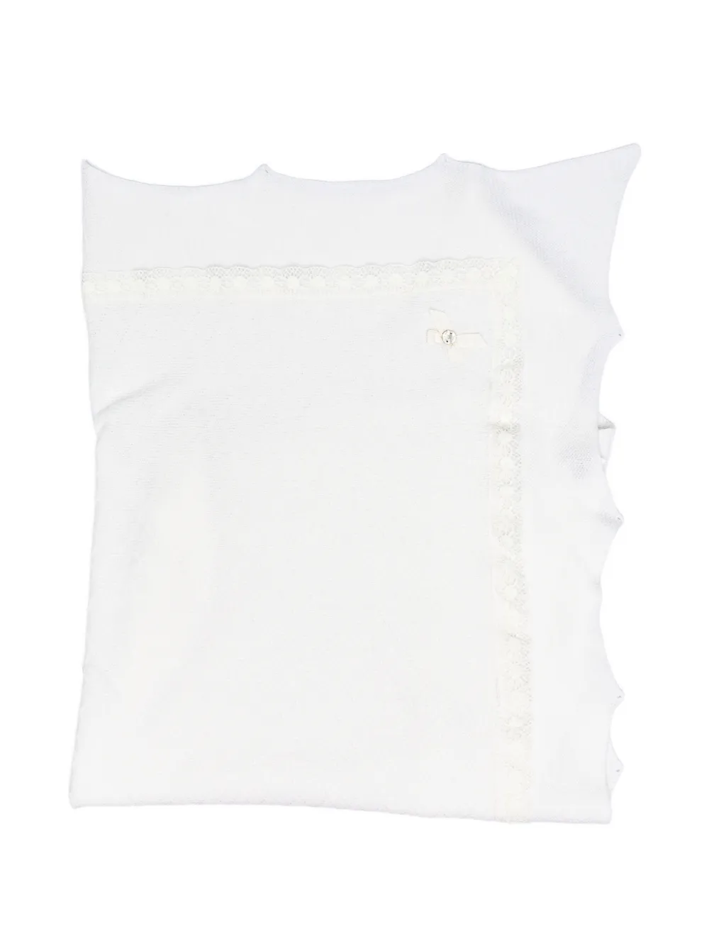 Paz Rodriguez Coperta con fiocco - Bianco