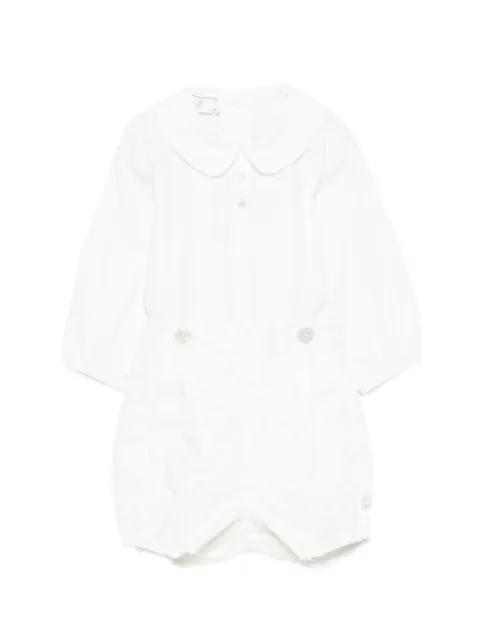 Paz Rodriguez lace-panel Peter-Pan-collar shorts set