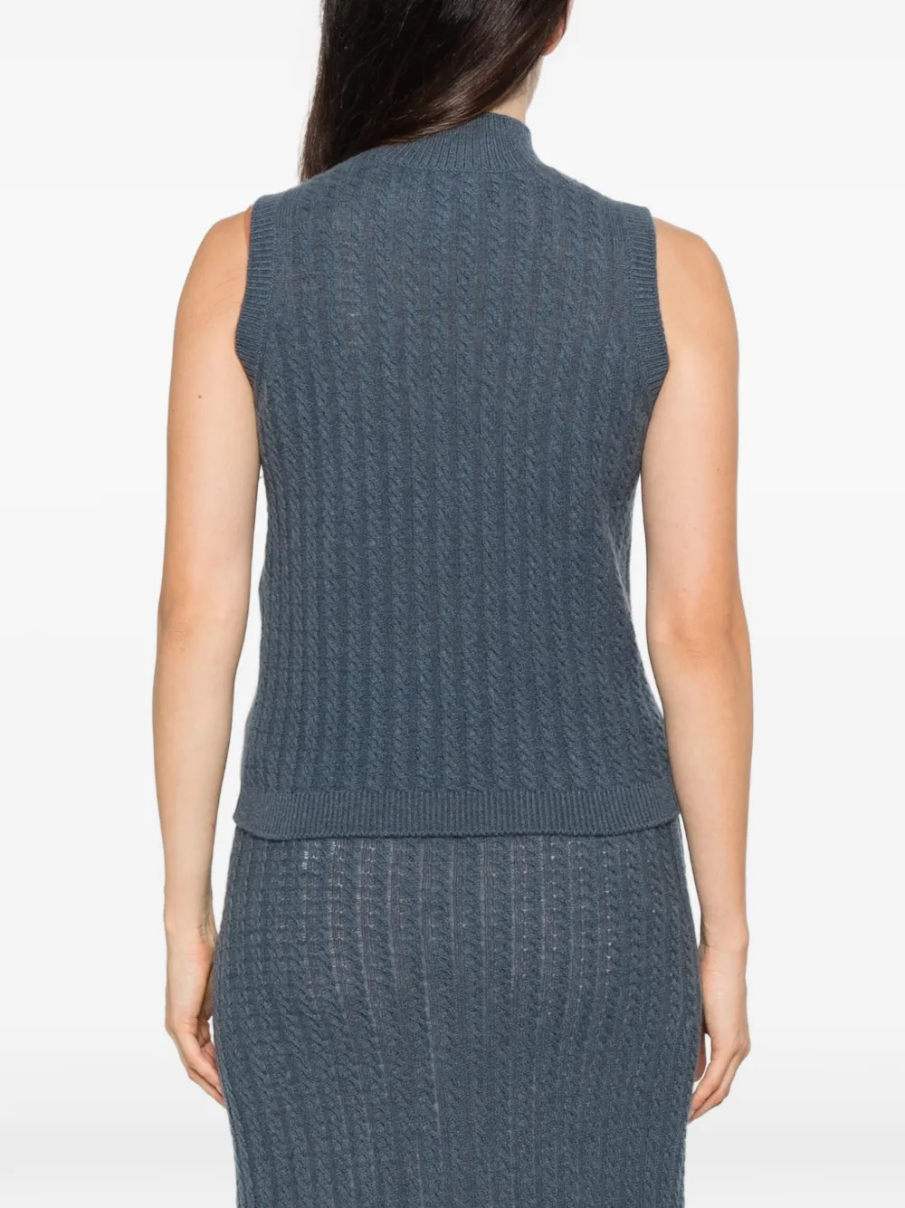 Eleventy cable-knit top Blauw