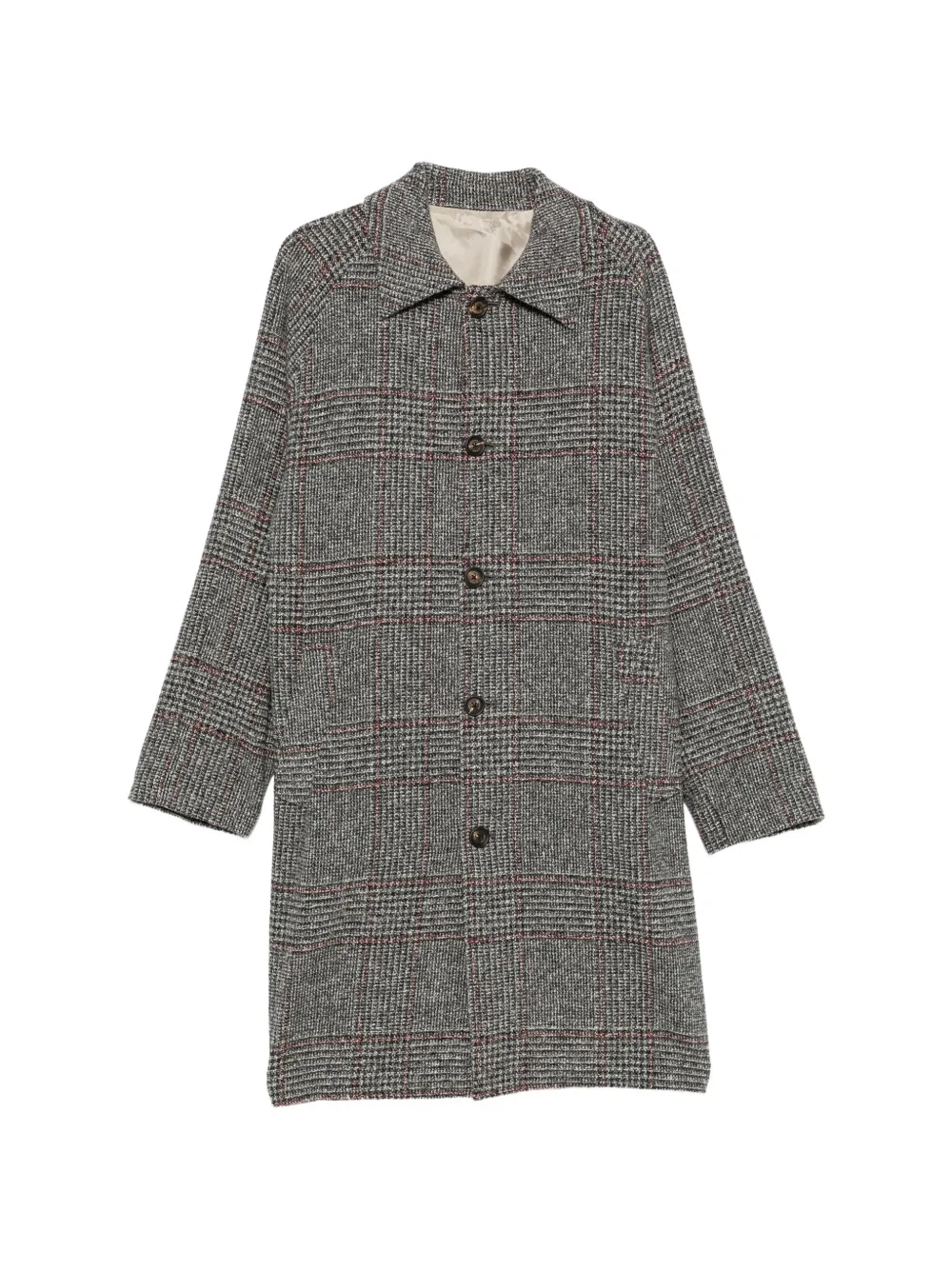 Eleventy Prince of Wales check coat | Grey | Image 1