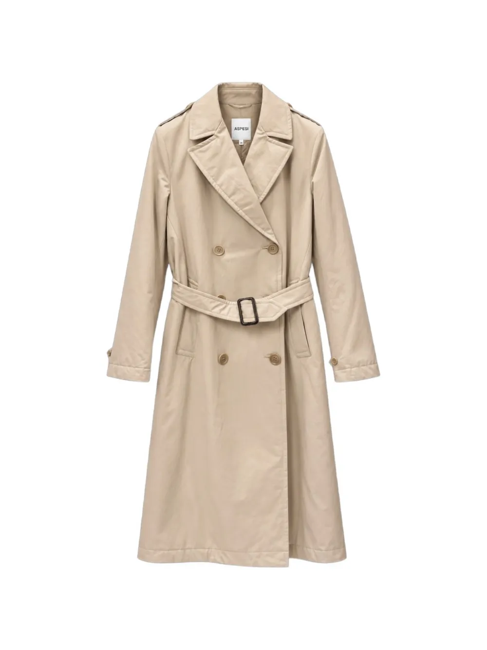 ASPESI double-breasted belted trench coat - Nude