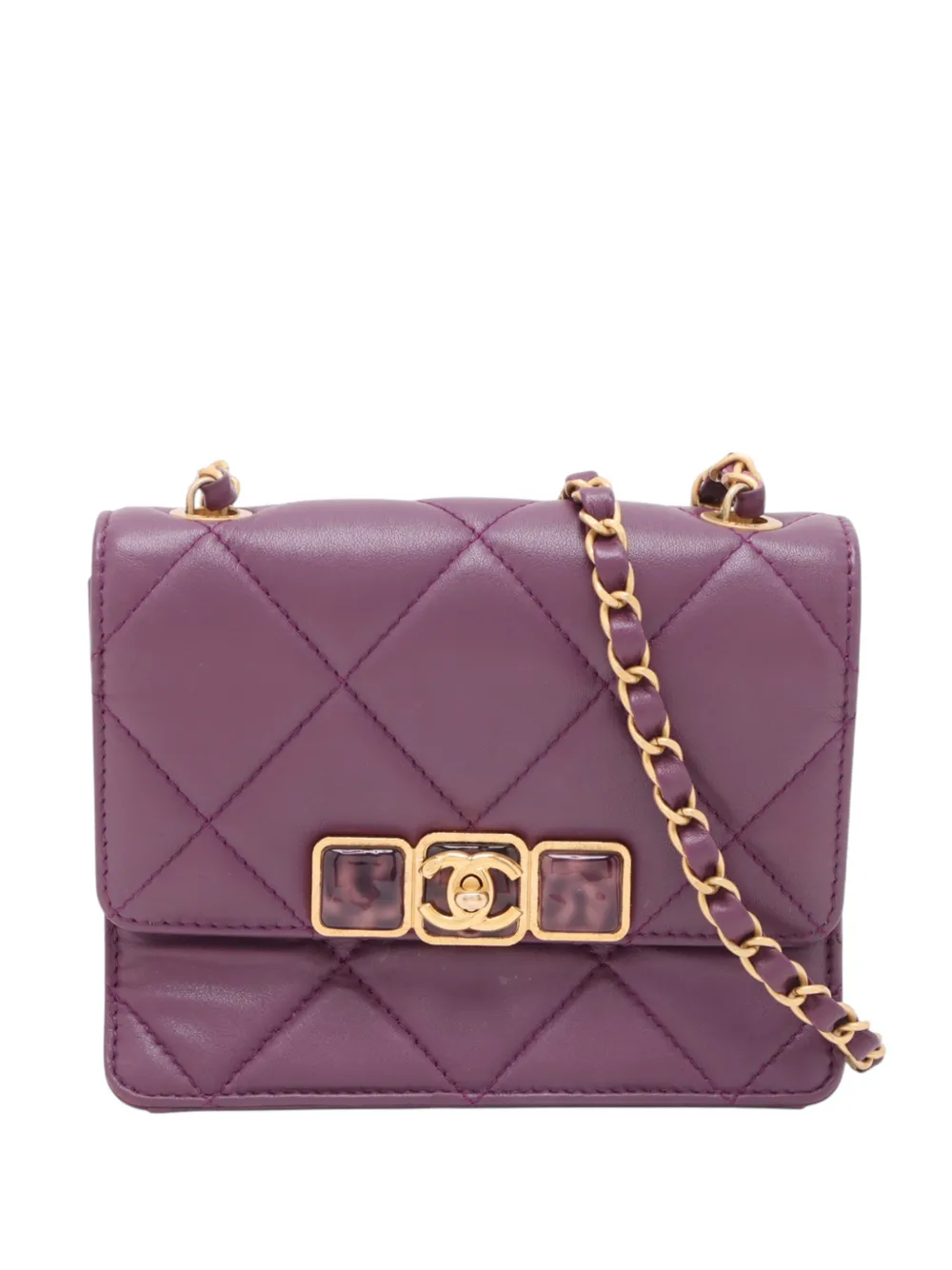 CHANEL Pre-Owned 2021-2026 Mini Paris-Le19M Lock My Treasures Flap Bag shoulder bag - Violett