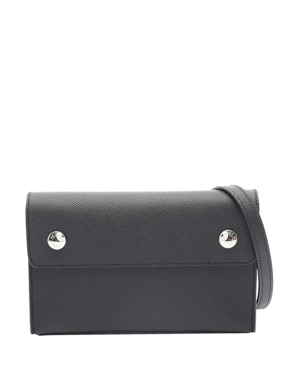 Hermès Pre-Owned 2026 Epsom Hermesnap Wallet On Strap crossbody bag - Schwarz