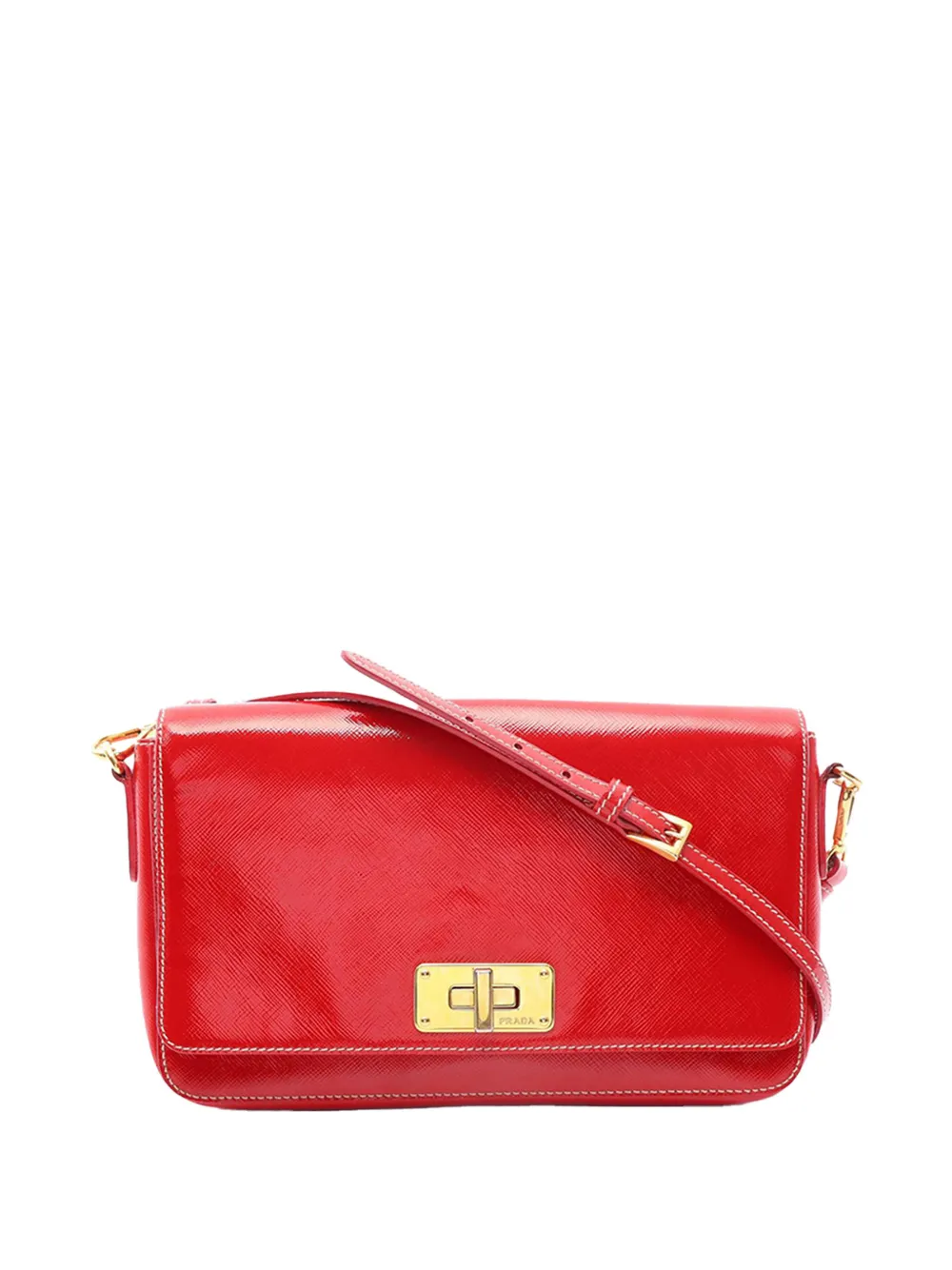 Prada Pre-Owned 2010-2026 Saffiano Vernice crossbody bag - Rot