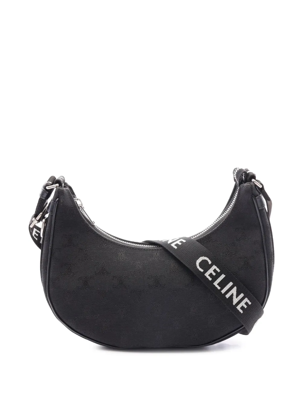 Celine Pre-Owned 2015-2026 Medium Canvas Triomphe Ava shoulder bag - Black