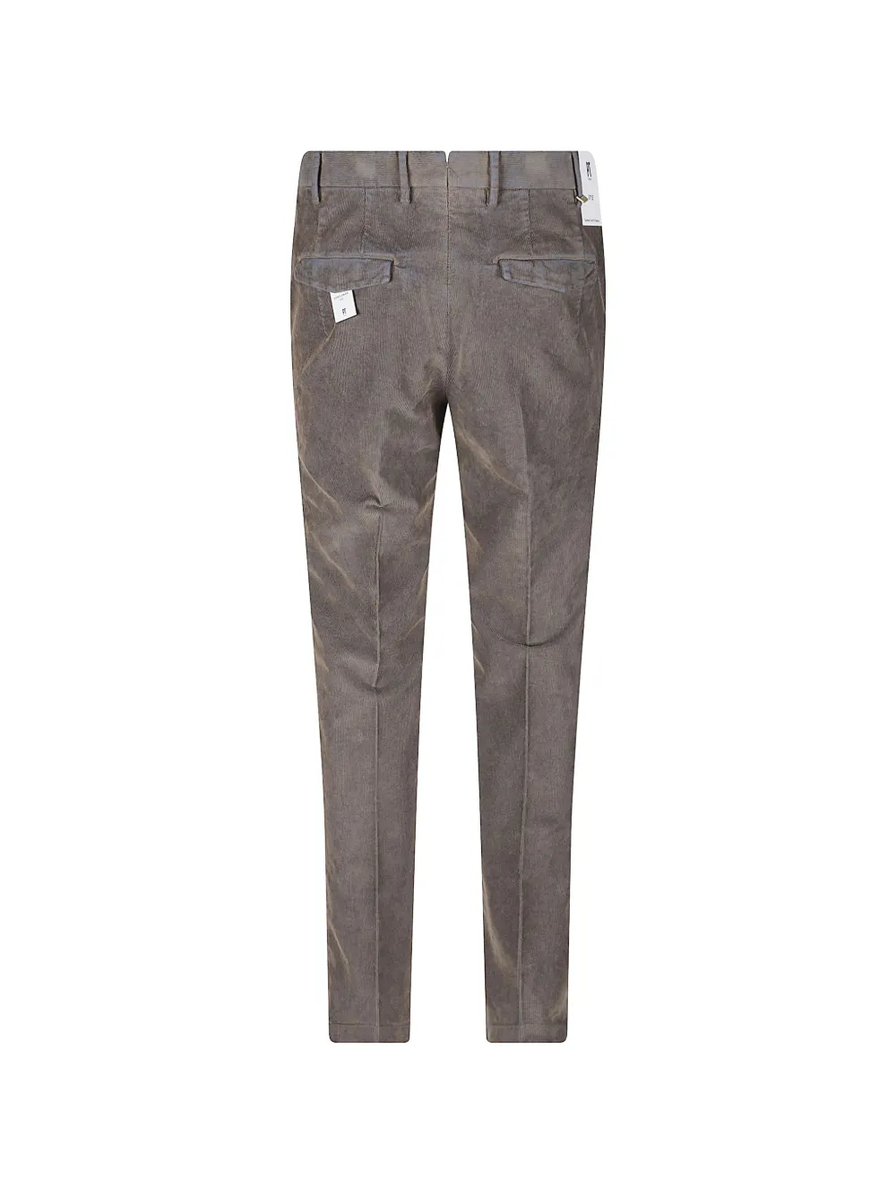 PT Torino corduroy-effect straight-leg trousers Grijs