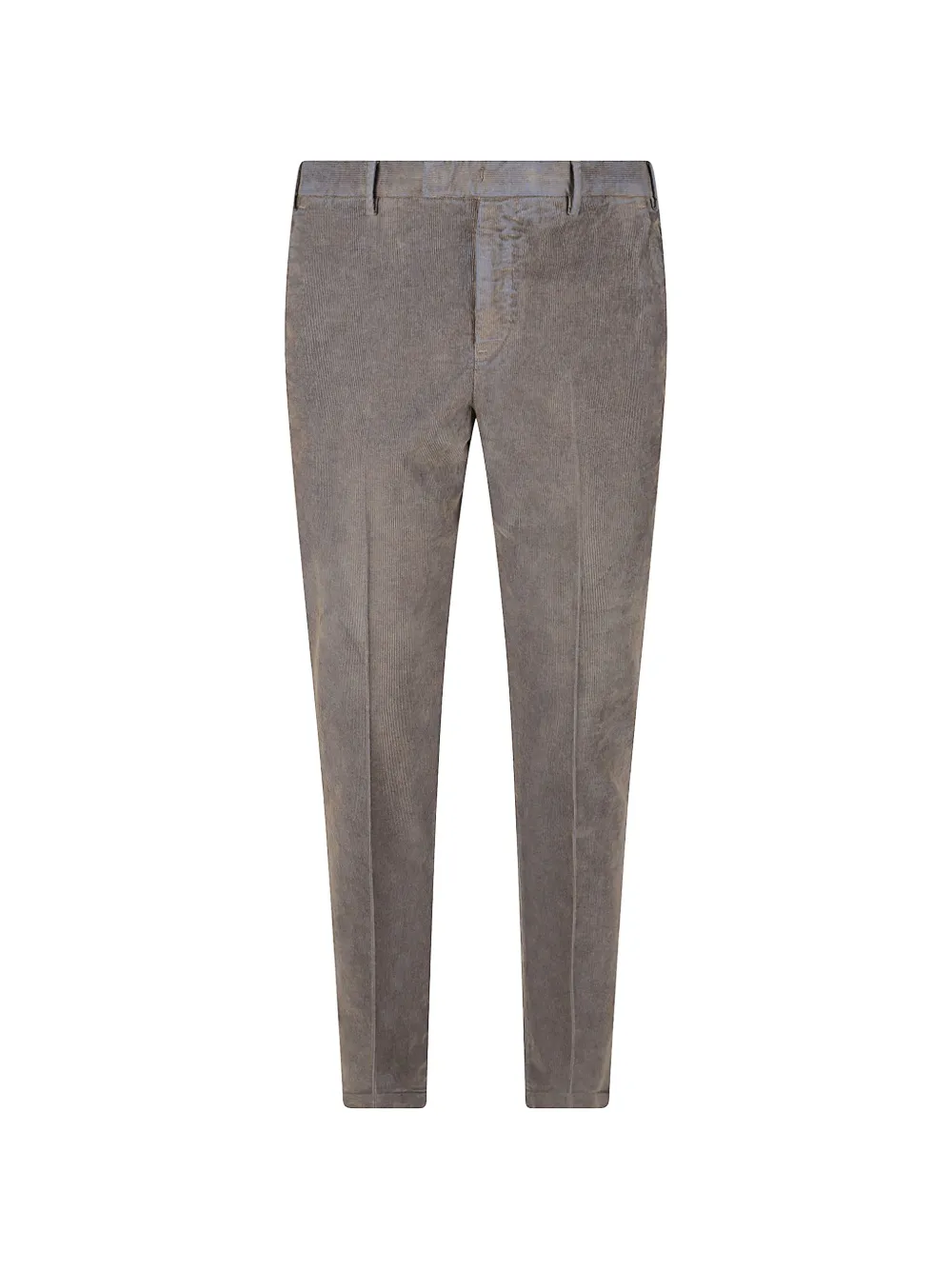 PT Torino corduroy-effect straight-leg trousers Grijs