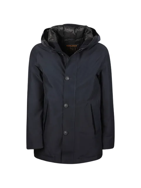 Woolrich hooded button-fastening parka