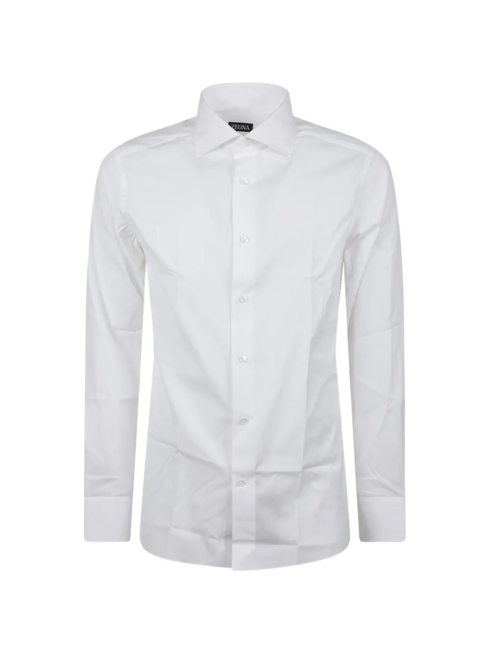 Zegna spread-collar long-sleeve shirt Wit