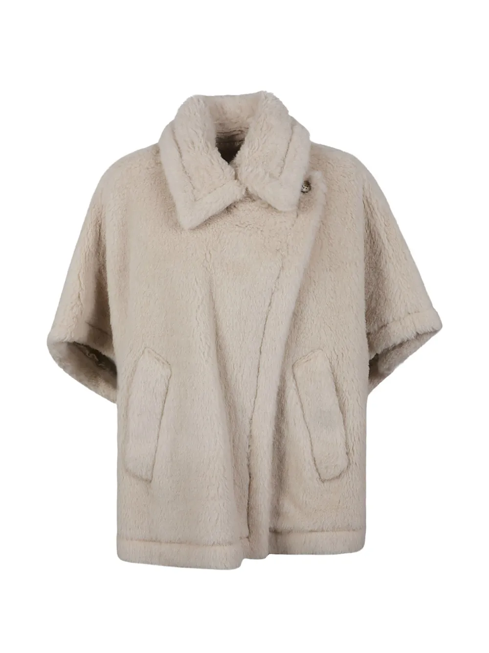 Max Mara Teddy cape jacket - Toni neutri