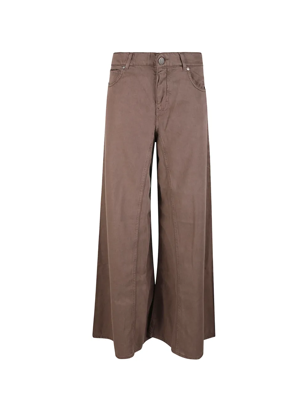 PINKO flared jeans with super wide leg - Marrone