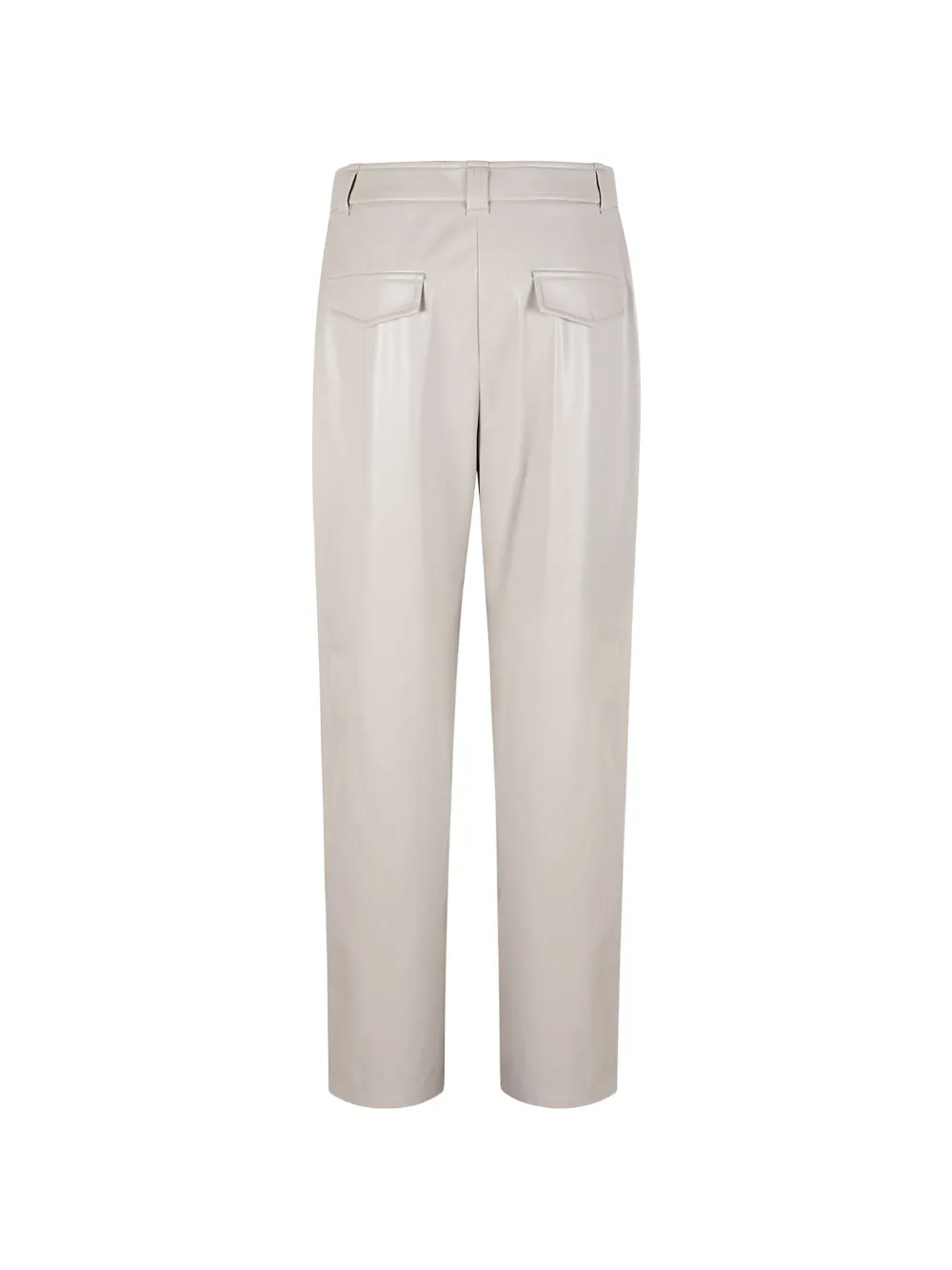 PINKO high-waisted faux-leather trousers Grijs